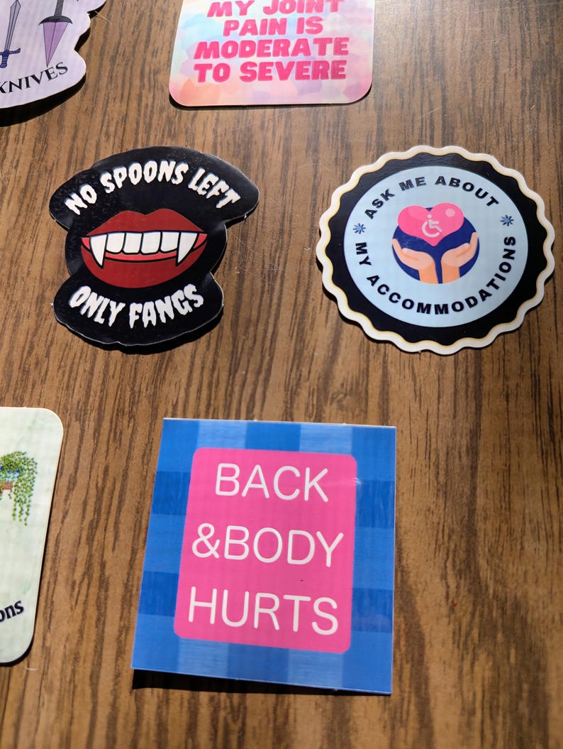 Disability Stickers Pack: Vinyl Decal Bundle Self-care Affirmations ...