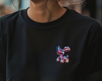Vampire Iridescent Balloon Animal Tee for Cute Halloween Party Shirt Balloon Dog Lover Top Matching Family Shirt Mom Me Outfit Dracula Shirt