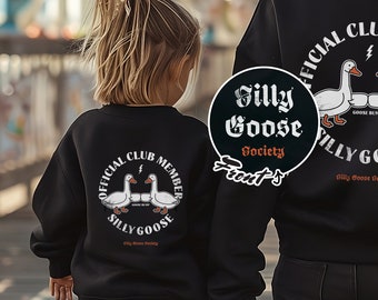 Kid's Silly Goose Sweatshirt | Matching Outfits | Dad and Me | Mommy and Me Outfit | Mother's Day Gift | Father's Day Gifts