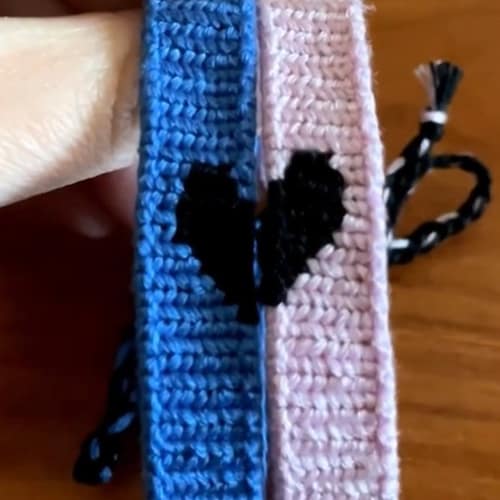 Personalised Woven Heart Friendship Bracelet String Bracelet Etsy