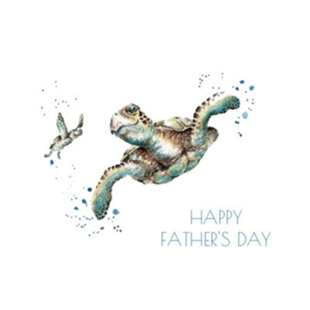 Sea Turtle Father's Day Card - Etsy
