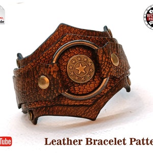 leather pattern/bracelet pattern/leather template/pdf leather pattern/leather pdf pattern/tutorial leathercraft