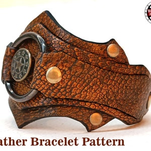 leather bracelet pattern / cuff bracelet pattern /leather pattern bracelet / pdf bracelet pattern / leather bracelet design