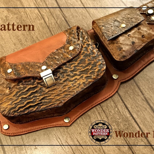 Utility Belt Pattern / Pocket belt pattern / leather pattern/ Spacious pocket belt/ / Leather belt pattern/ belt bag pattern