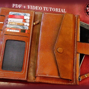 Phone case long wallet pattern/long wallet pattern/video instruction/Letter and A4/wallet pattern