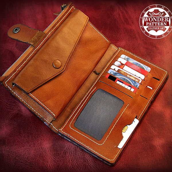 Phone case long wallet pattern / long wallet pattern / leather pattern /wallet pattern
