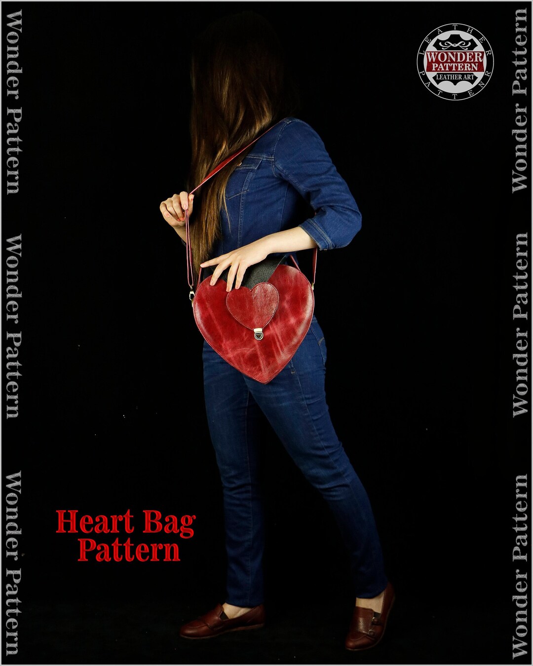 Heart Bag Pattern/heart Purse Pattern/leather Pattern Pdf/leather Bag ...