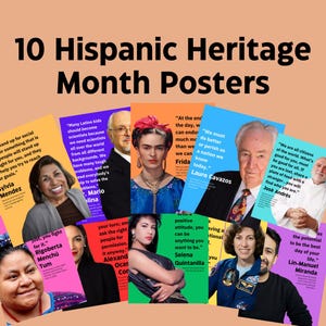 Hispanic Heritage Month Posters I Digital Download I 10 posters