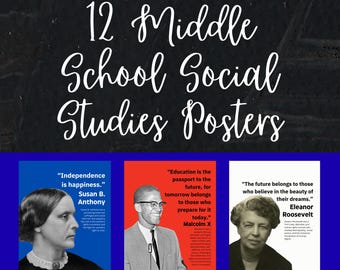 Middle School Social Studies Posters I Digital Downloads I History Posters I 12 posters