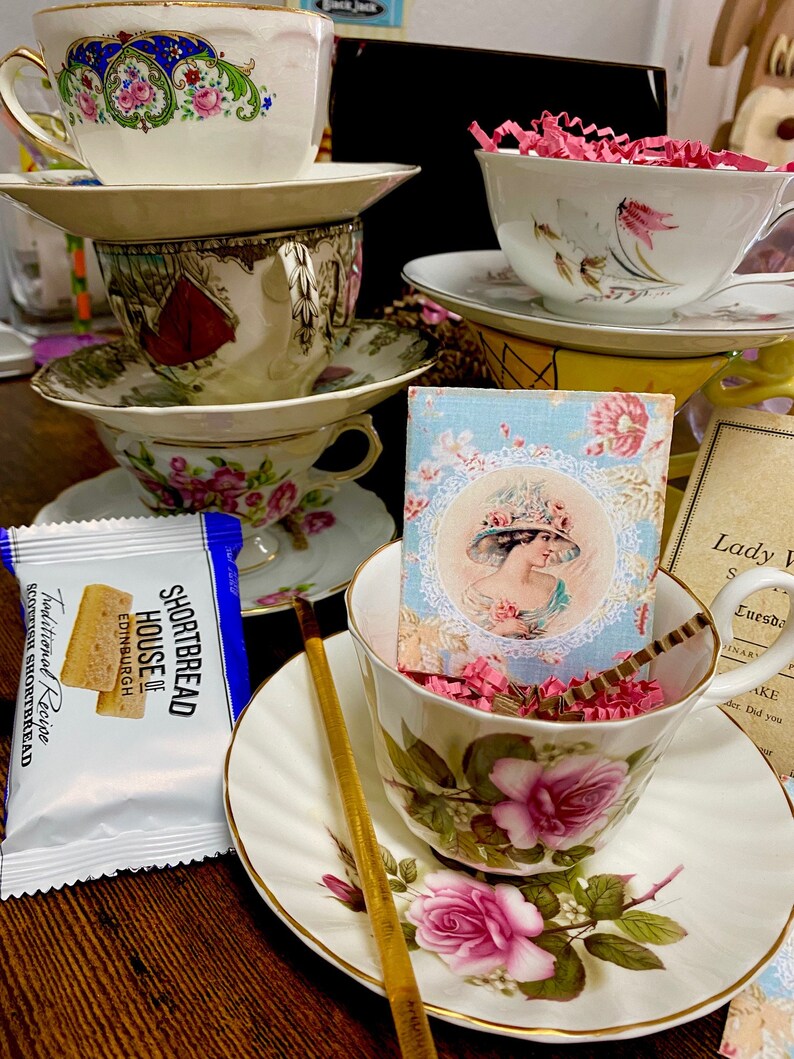 Bridgerton Tea Party Vintage Tea Cup Gift Hostess Gift W/honey Etsy