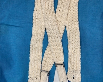 Reproduction Civil War Knitted Cotton Suspenders reenacting