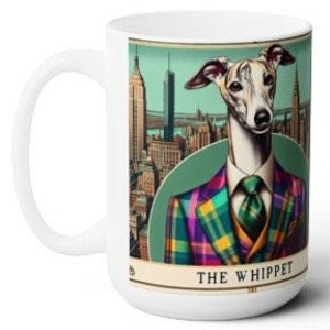 Whippet mug gift hipster coffee mug ceramic whippet dog 15 oz whippet Coffee Mug Greyhound Coffee cup whippet dog mug gift for her