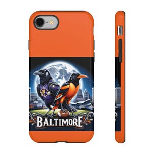 Handyhülle, Baltimore Ravens Orioles robuste Schutzhülle, Charm City Football Baseball, verschiedene Telefonstile, Baltimore Birds