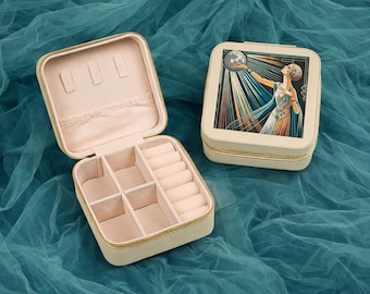 Art Deco Mucha Design Schmuck Reiseetui | Jugendstil 1920er Jahre Vintage Inspiriert