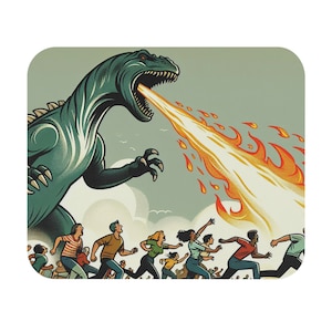 Godzilla Mouse pad gift for him King Kong mouse mat gift for fathers day mousepad giftYeti mouse pad gift for him office desk pad
