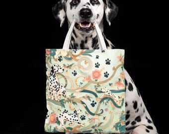 トートバッグ ダルメシアン バッグ ニットトートバッグ 犬 おしり 
