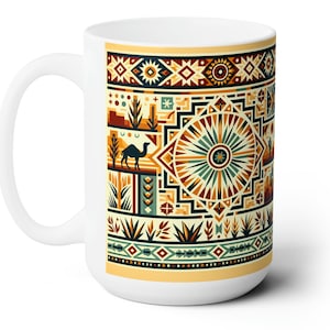 Südwestern Becher Handgefertigte Motiv Keramik 15 Unzen Geschenk für sie Arizona Teetasse Geschenk für ihn Wüste Becher Südwesten inspiriert Kaffeebecher