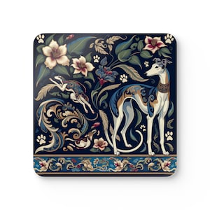 Greyhound Coaster Set (4 pieces) Greyhound Decor Drink Coasters Greyhound Gift for housewarming drink coasters