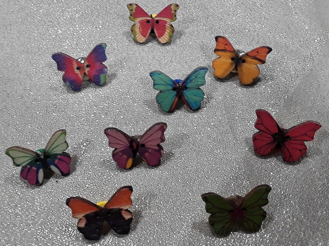 Thumb Tacks Butterfly. Colorful Unique Push Pins for Etsy
