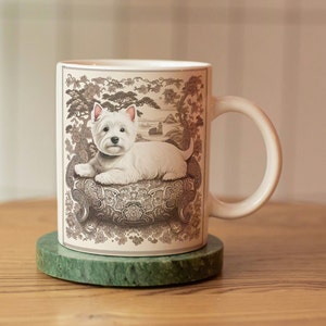 Westie Coffee Mug Westie Lover West Highland White Coffee Mug West Dog White Terrier Tea Cup West Mom Gift Ceramic Mug