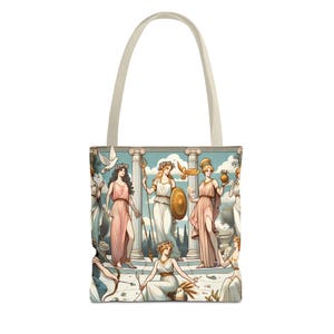 Greek Goddess Tote Bag - Stylish Carryall for Greek Mythology Fans, Reusable Shopping Bag, Beach Tote, Fashion Tote, Shoulder Bag, Gift for