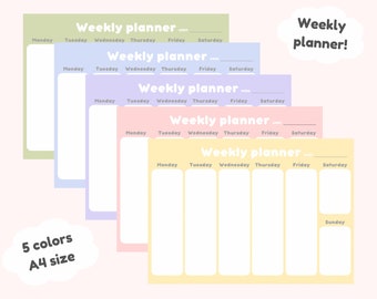 Minimalist Weekly Planner | Undated Printable Stationery (Digital Download)