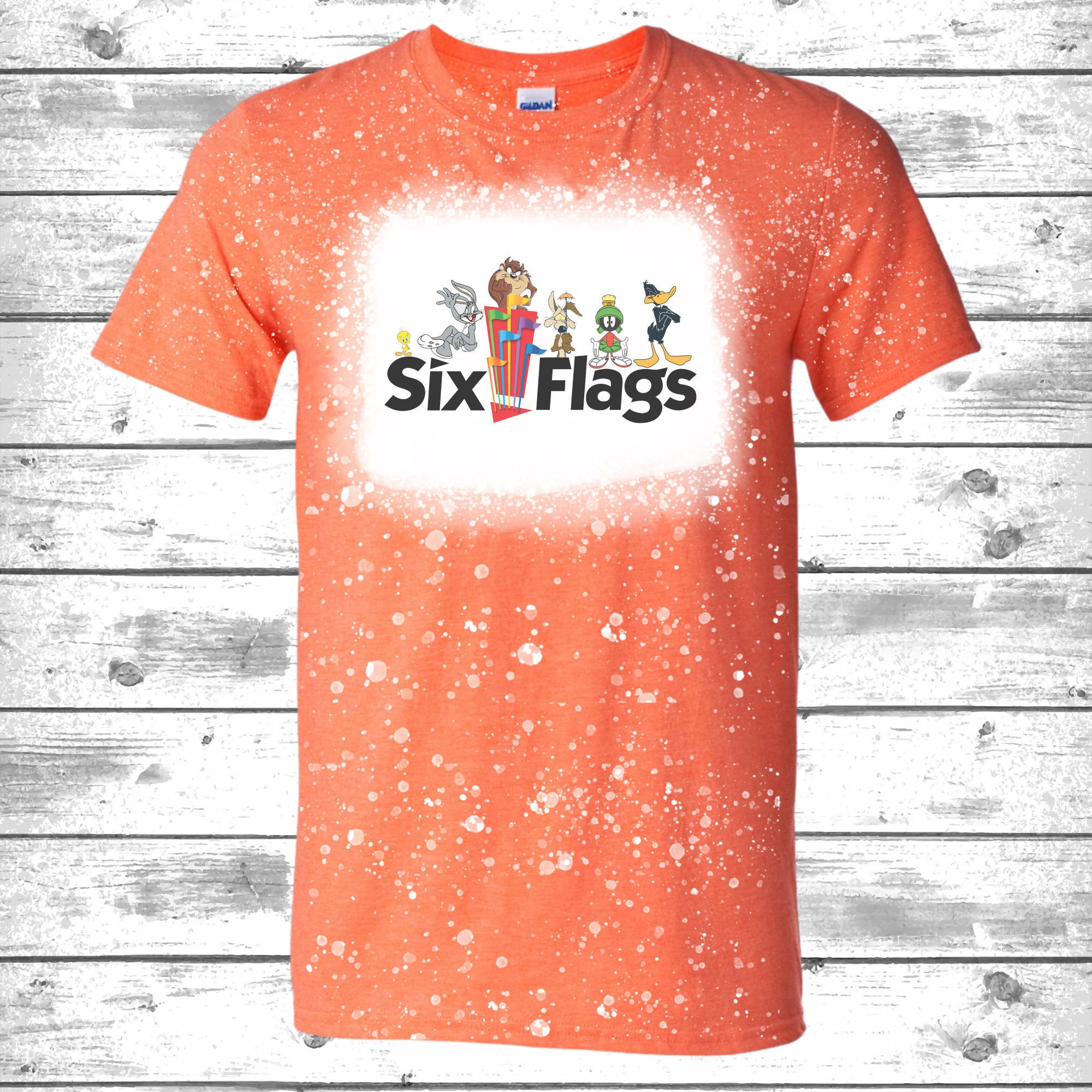 Six Flags Looney Tunes Theme Par T-shirt Six Flags Tee - Etsy