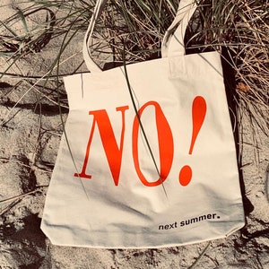 Fabric bag / tote bag, statement print &quot;NO!&quot;