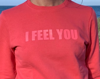 Sweat-shirt I FEEL YOU, rouge, femme, taille. XS-L