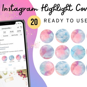 Cotton Candy Highlight covers, Candy Instagram, Fairy, IG highlight, Instagram covers, Fairy dust, glitter instagram, sparkle