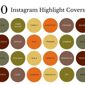 Op de afbeelding: Een grafiek met 50 gekleurde cirkels, elk met een ander tekstlabel. De labels omvatten: FAQ, Home Decor, Familie, Lifestyle, Koken, Bakken, Vakanties, Winter, Herfst, Vrienden, Zomer, Lente, Stijl, Fur Baby, Q & A, Gezondheid, Workouts, Mode, Recepten, Auto's, Klanten, Projecten, DIY en Werk.