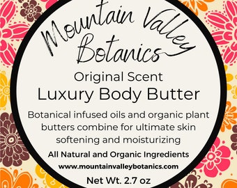 Organic Solid Body Butter Lotion Bar - Calendula Oil, Shea & Cocoa Butter, Local Beeswax