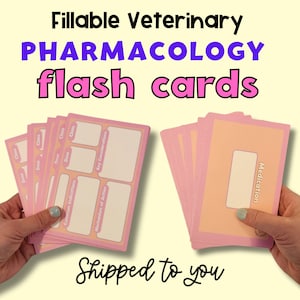 Drug Card Template Veterinary Pharmacology Flashcards Revision Vet ...
