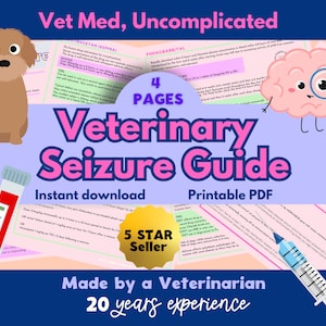 Canine/Feline Seizure Guide, Vet Tech Notes, Vet Student Notes, Vet Study