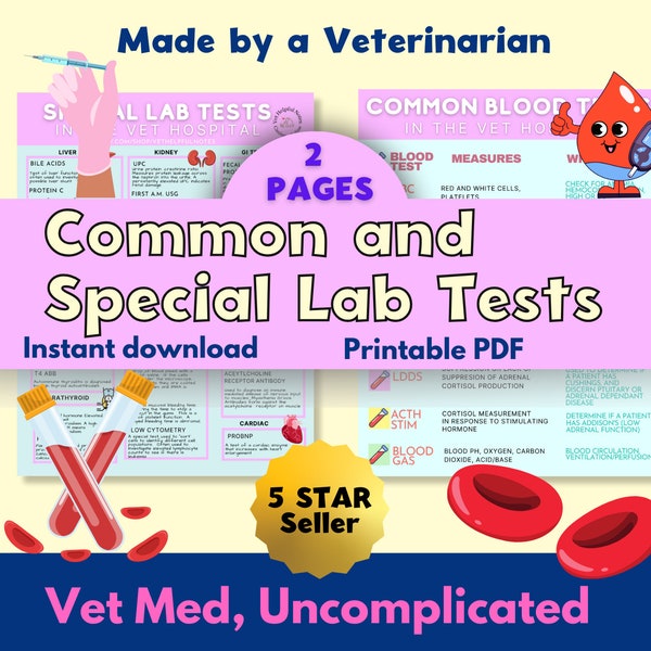 Common and special canine/feline blood tests- vet tech, vet nurse, vet student