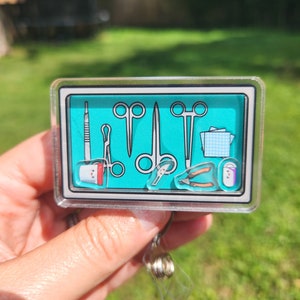 surgery tech badge reel surgery technician badge gift surgery tech nursing graduation gift nurse badge reel surgical tech operating room Badge reel only