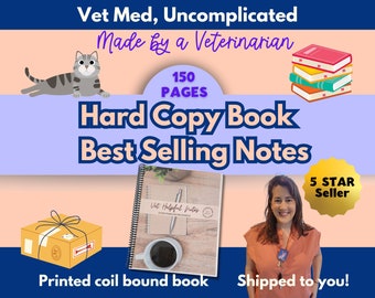 Best selling Vet tech notes vet med student veterinary nurse study guide veterinary  technician notebook VTNE study notes NAVALE vet study