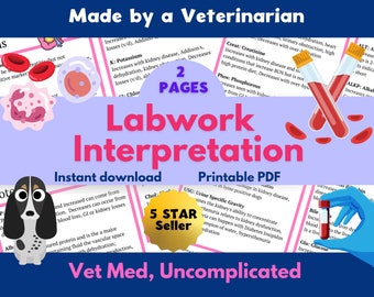 Vet Tech Blood Chemistry Interpretation, Vet nurse lab values