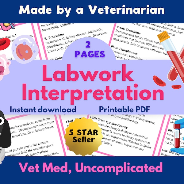 Vet Tech Blood Chemistry Interpretation, Vet nurse lab values