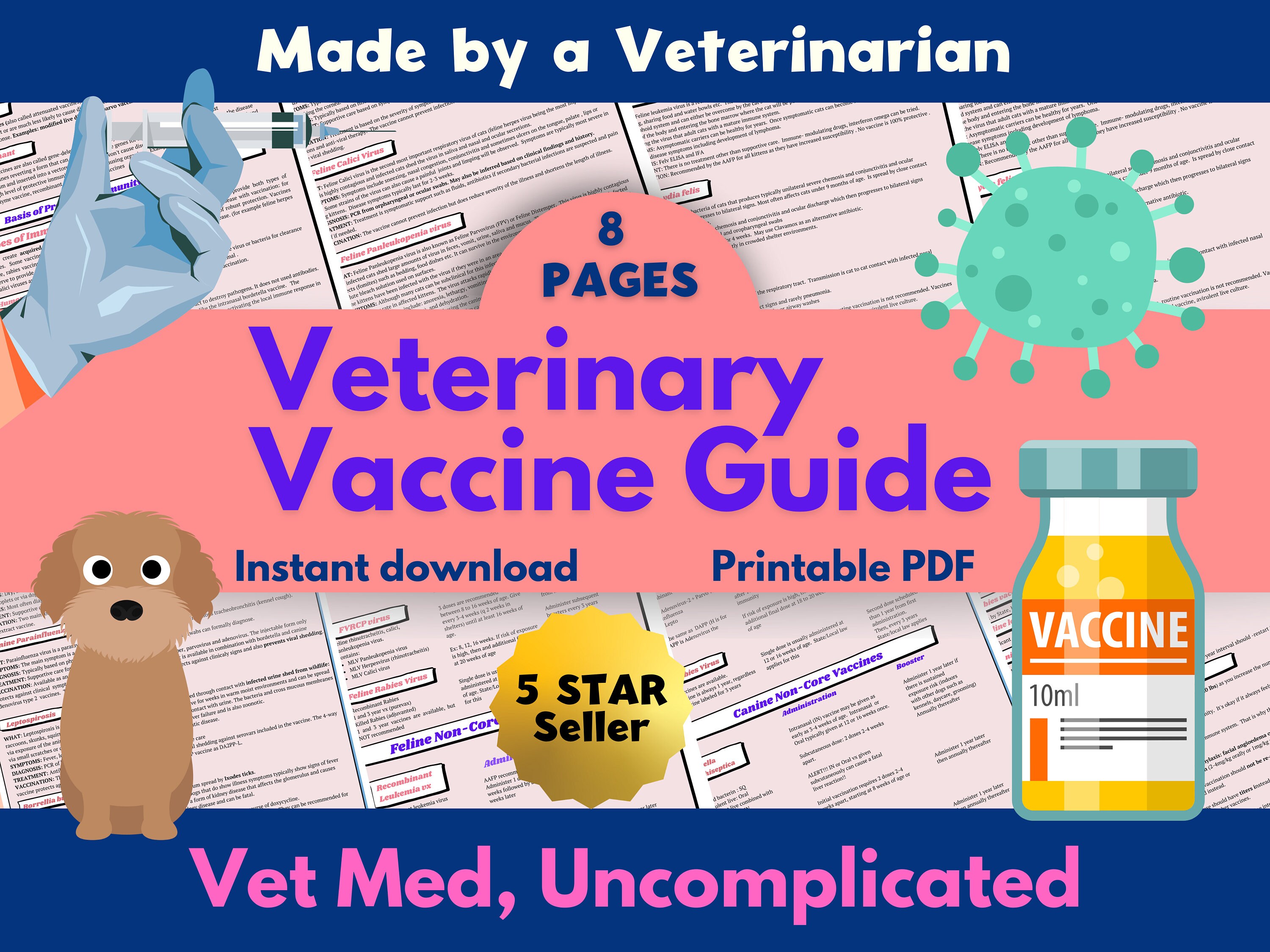 Canine and Feline Vaccine Guides, Veterinary Vaccine Immunology