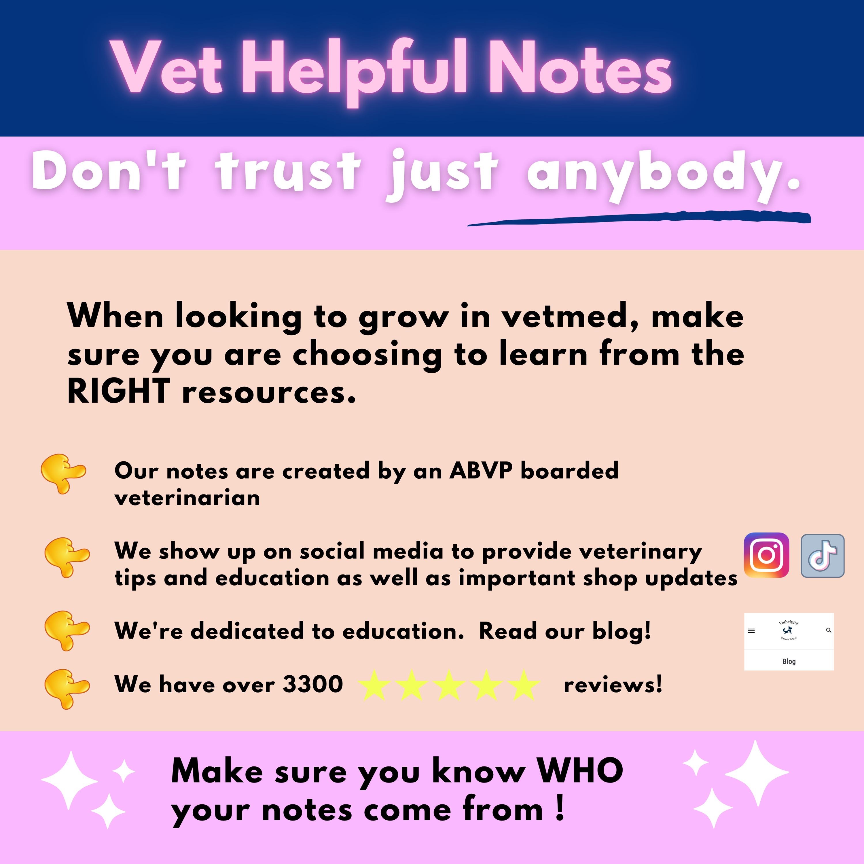 Veterinary CBC Interpretation Vet Tech Notes Vet Med Student Vet Nurse ...