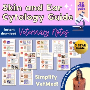 Vet Tech Skin and Ear Cytology Notes, Vet Tech and Vet Nurse Study - Etsy