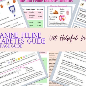 Canine/Feline Diabetes Guide, Vet Student Diabetes Guide,  Vet Tech Diabetes Guide