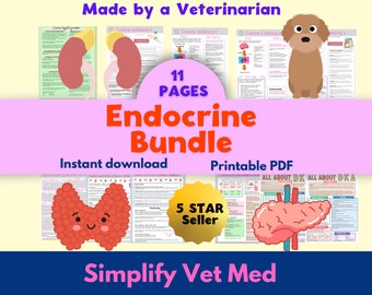 Veterinary Endocrine Diseases Bundle- Vet Tech, Vet Nurse, Vet Student, Vet
