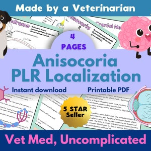 Note sullo studio neurologico veterinario Fogli di riferimento per infermiere veterinario Studio medico veterinario Regalo per infermiera veterinaria Regalo per laurea veterinaria infermiera veterinaria medicina veterinaria