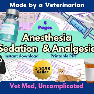 Veterinary Sedation, Analgesia and Anesthesia pack