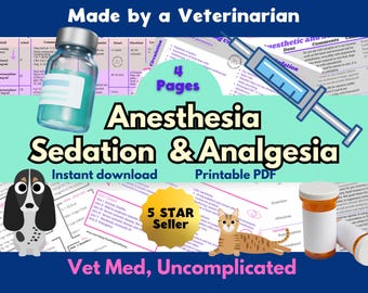 Veterinary Sedation, Analgesia and Anesthesia pack