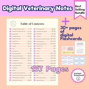 Veterinary Tech Notes Ultimate Veterinary Notes Bundle BEST SELLING 244 Page Vet Tech Notes ...
