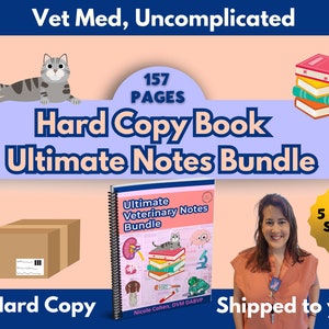 Best selling Vet tech notes vet med student veterinary nurse study guide veterinary  technician notebook VTNE study notes NAVALE vet study
