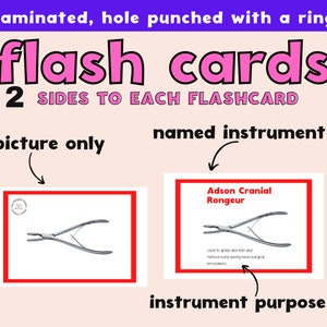 Vet Flash Cards Surgery Veterinary Flashcards Surgical Instruments Vet ...